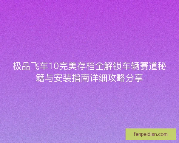极品飞车10完美存档全解锁车辆赛道秘籍与安装指南详细攻略分享 极品飞车10完美存档全解锁车辆赛道秘籍与安装指南详细攻略分享