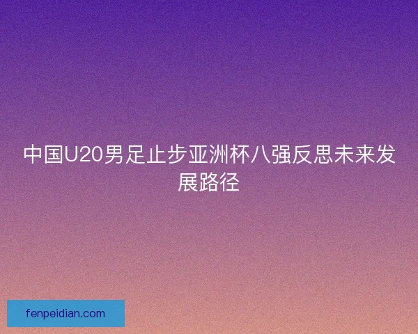 中国U20男足止步亚洲杯八强反思未来发展路径 中国U20男足止步亚洲杯八强反思未来发展路径